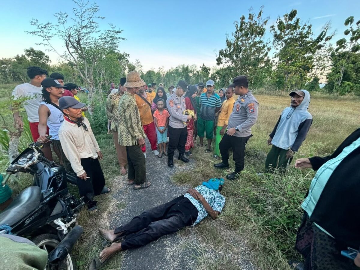 Lansia 80 Tahun Meninggal di Jalan Desa Lobuk Sumenep, Diduga Akibat Asma