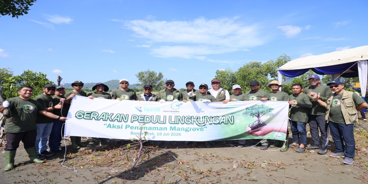 Kolaborasi Jaga Pesisir Aceh, Medco E&P dan BPMA Tanam 1.000 Mangrove di Banda Aceh