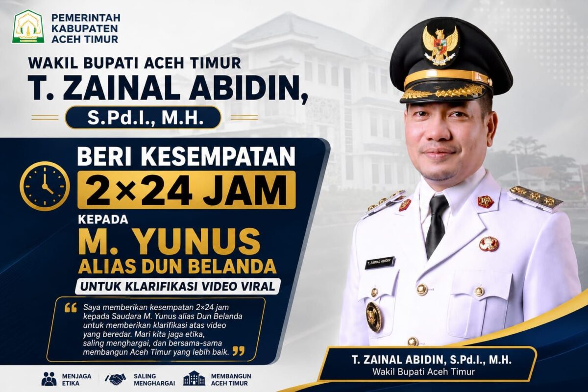 Video Dun Belanda Bikin Geger, Wabup Aceh Timur Bantah Keras dan Beri Ultimatum 2×24 Jam