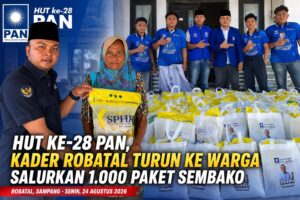 HUT ke-28 PAN, Kader Robatal Pilih Turun ke Warga Ketimbang Sekedar Seremonial
