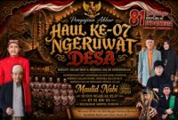Pengajian Akbar Maulid Nabi dan houl mba buyut Halima di Desa Gempol kurung gresik Dipadati Ratusan Warga