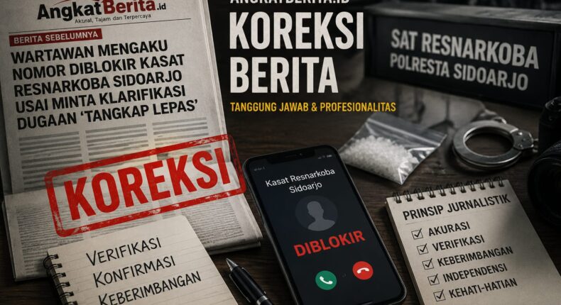 Koreksi Pemberitaan Dugaan “Tangkap Lepas” dalam Penanganan Perkara Narkotika di Sidoarjo