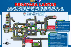 JJS Central 88 Pamekasan, Polisi Alihkan Sejumlah Arus Lalu Lintas
