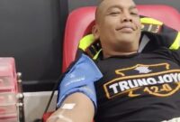 Di Tengah Jam Dinas, IPDA Pradiptya Rela Donorkan Darah Demi Selamatkan Nyawa Pasien RS BHC