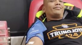 Di Tengah Jam Dinas, IPDA Pradiptya Rela Donorkan Darah Demi Selamatkan Nyawa Pasien RS BHC