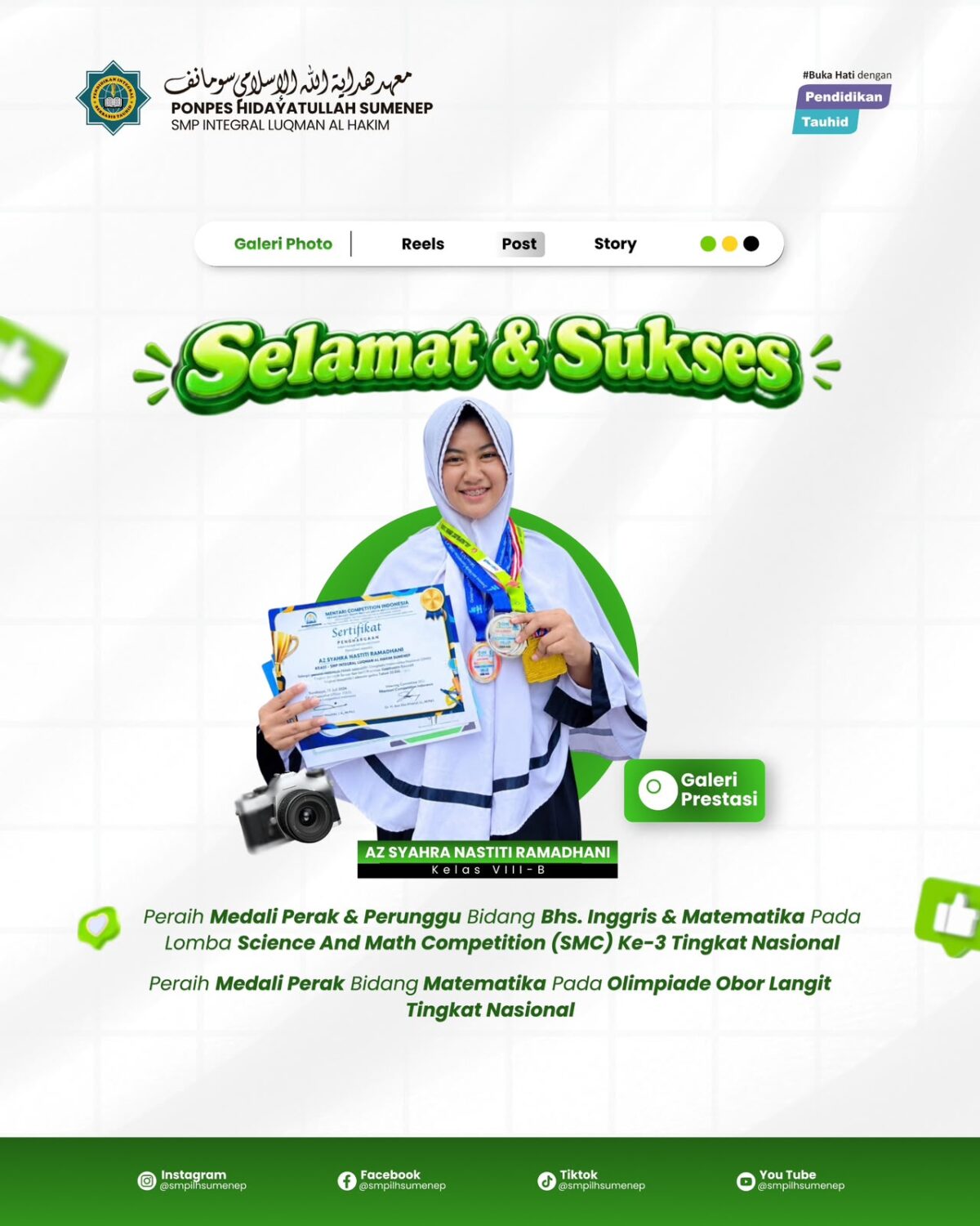 Az-Syahra Nastiti Ramadhani, Kartini Muda dari Sumenep Raih Perak di Kancah Nasional