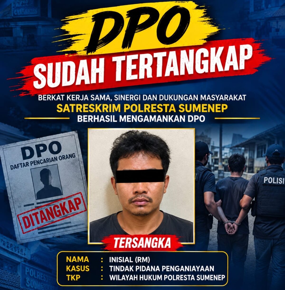 Dua LP Sekaligus, Pemuda 22 Tahun di Batuputih Jadi DPO dan Berakhir di Bui