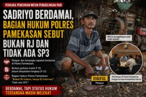 Pencurian Mesin Giling Padi Damai, Bagian Hukum Polres Pamekasan Sebut Bukan RJ dan Tidak Ada SP3