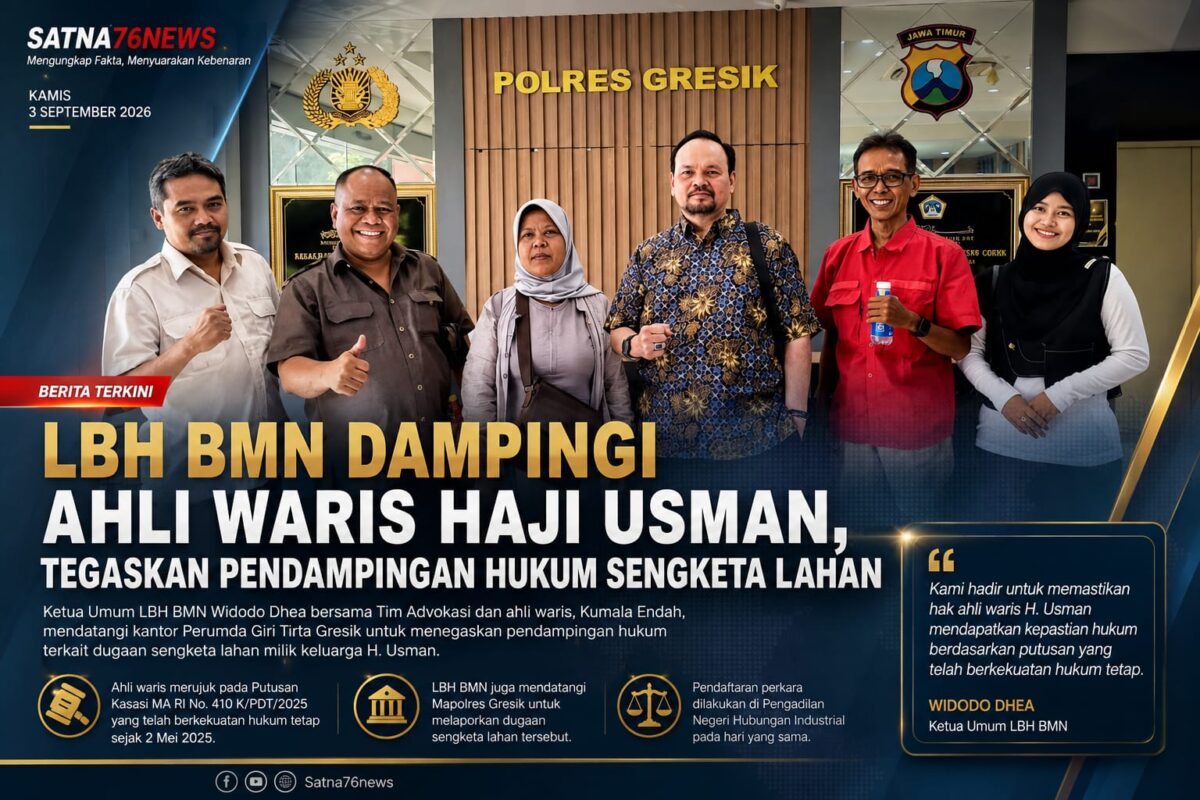 LBH BMN Dampingi Ahli Waris Haji Usman, Tegaskan Pendampingan Hukum Sengketa Lahan
