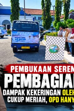 Pembukaan Seremoni Pembagian Air Dampak Kekeringan oleh Bupati Sampang Meriah, OPD Hanya Jadi Penonton