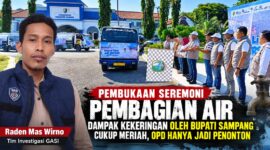 Pembukaan Seremoni Pembagian Air Dampak Kekeringan oleh Bupati Sampang Meriah, OPD Hanya Jadi Penonton