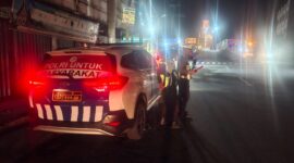 Antisipasi Aksi Balap Liar Premanisme dan Knalpot Brong,Tim UKL Polres Langkat Laksanakan Patroli Malam