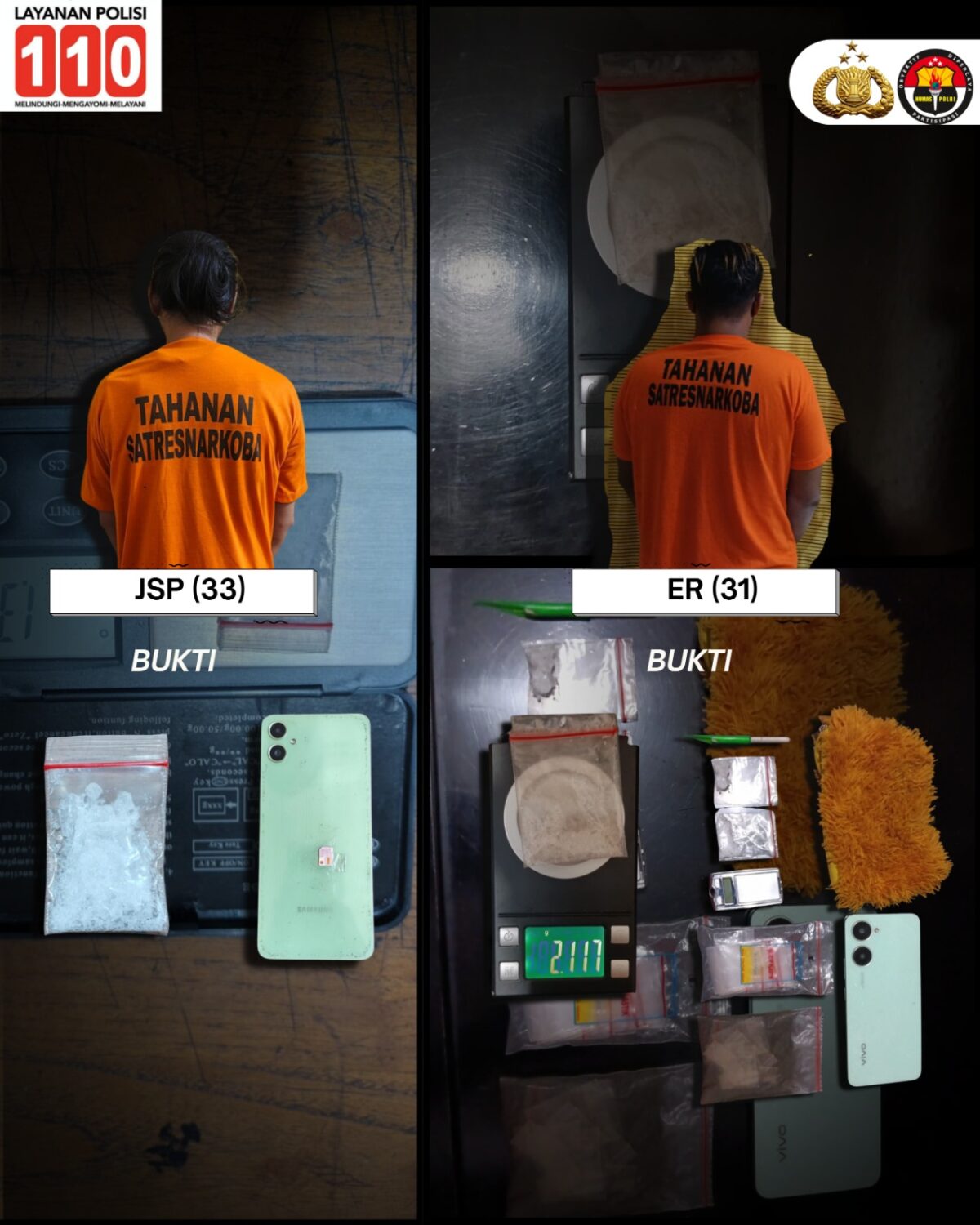 *Komitmen Perangi Narkoba, Satresnarkoba Polres Binjai Tangkap Dua Pengedar Dan Amankan Barang Bukti Sabu*