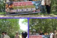 Cegah Karhutla Sejak Dini, Polsek Secanggang Ajak Warga Stop Bakar Sampah
