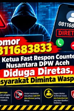 Nomor Ketua Fast Respon Counter Polri Nusantara DPW Aceh Diduga Diambil Alih, Warga Diminta Waspada