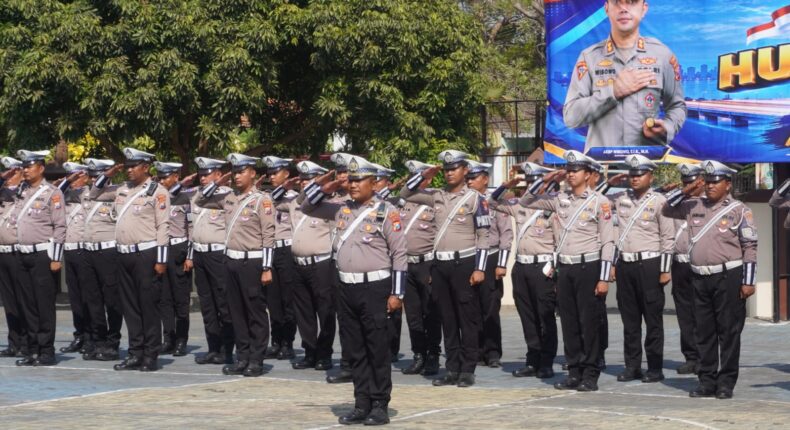 HUT Lalu Lintas Bhayangkara ke-71, Polres Bangkalan Tegaskan Keselamatan Jadi Prioritas