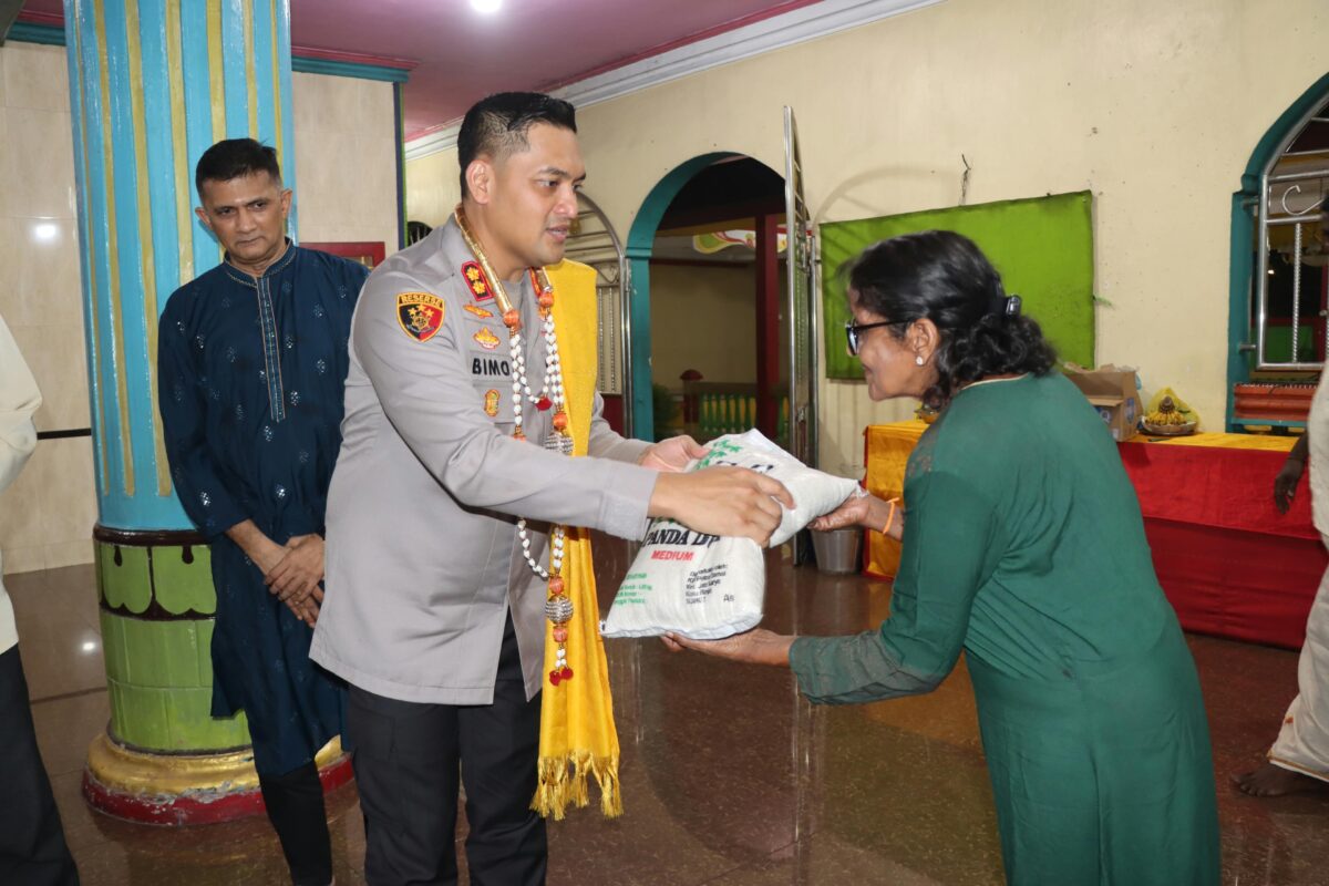 Pererat Toleransi dan Kerukunan, Kapolres Binjai Sambangi Kuil Sri Mariamman