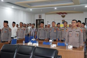 Polres Binjai Gelar Pembinaan Rohani Bersama Kapolri dan Gus Baha Secara Daring