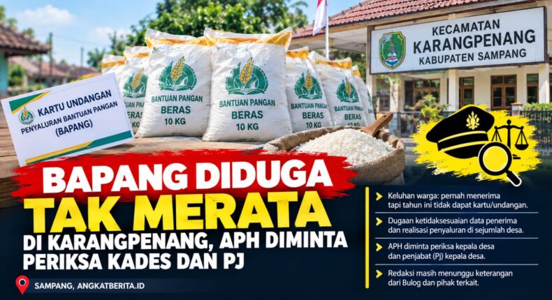 Bapang Diduga Tak Merata di kecamatan Karangpenang, APH Diminta Periksa Kades dan Pj