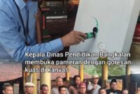 Kepala Dinas Pendidikan Berikan Apresiasi kepada Amel, Pelukis Cilik Bangkalan pada Pameran Tunggal di Paseban Kota