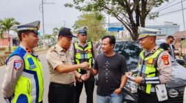 Samsat Menyapa di Muratara, Pengendara Diberi Masker dan Jas Hujan, Kesadaran Pajak Capai 60 Persen