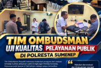 Ombudsman RI Perwakilan Jatim Bedah Layanan SPKT SKCK Polresta Sumenep, Targetkan Kepuasan Masyarakat