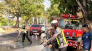 Sinergi Satlantas dan Damkar Sumenep Wujudkan Kamseltibcarlantas di Ops Patuh 2026