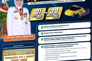Pemprov Jatim Gelar Pemutihan Pajak Kendaraan, Berlaku hingga 30 November 2026