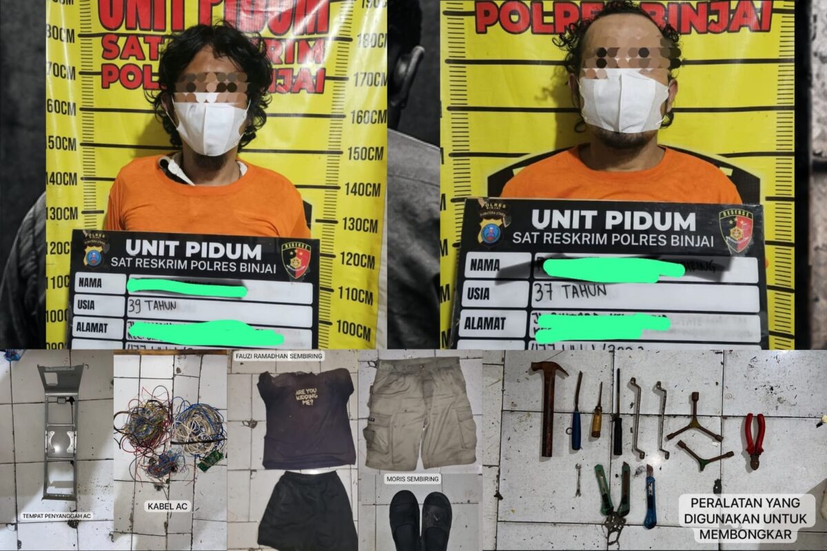 Gerak Cepat Satreskrim Polres Binjai, Dua Terduga Pelaku Curat Toko Rp157 Juta Dibekuk