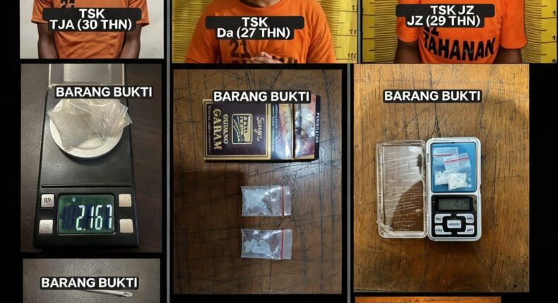 Kapolres Binjai Tegaskan Komitmen Berantas Narkoba, Tiga Pengedar Diamankan dengan 6,82 Gram Sabu