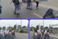 Pengaturan Lalu-lintas pagi hari memberikan pelayanan kepada anak-anak Sekolah dan masyarakat Pengguna Jalan.