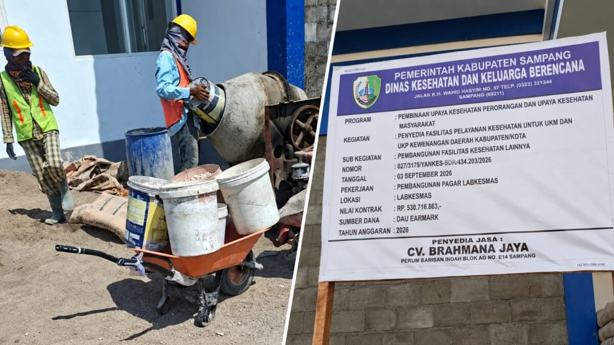 Beton Pagar Labkesmas Sampang Retak Dini, Pengawasan Jangan Tutup Mata
