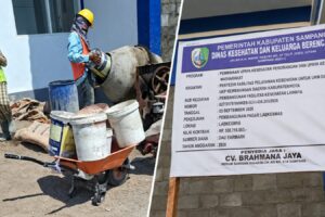 Beton Pagar Labkesmas Sampang Retak Dini, Pengawasan Jangan Tutup Mata