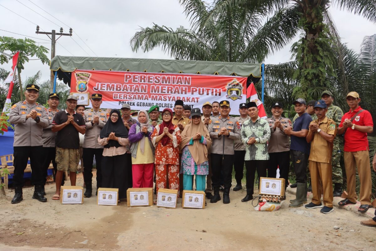 Jembatan Merah Putih Diresmikan, Akses Warga Dusun V Cinta Rakyat Kini Makin Terhubung