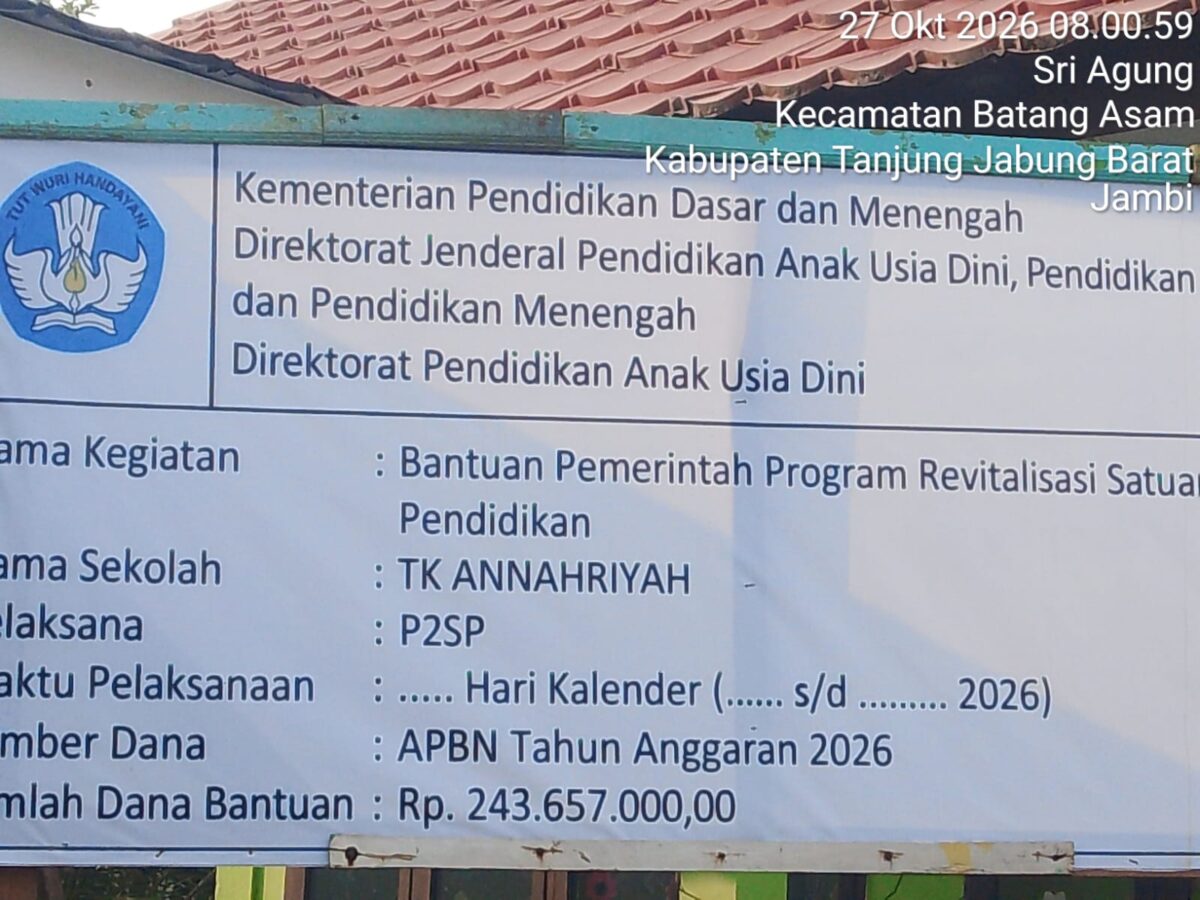 Proyek Revitalisasi TK Annahriyah Senilai Rp243 Juta Dikritik, Material Kayu Lapuk Diduga Dipakai Pekerjaan