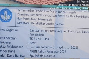 Proyek Revitalisasi TK Annahriyah Senilai Rp243 Juta Dikritik, Material Kayu Lapuk Diduga Dipakai Pekerjaan