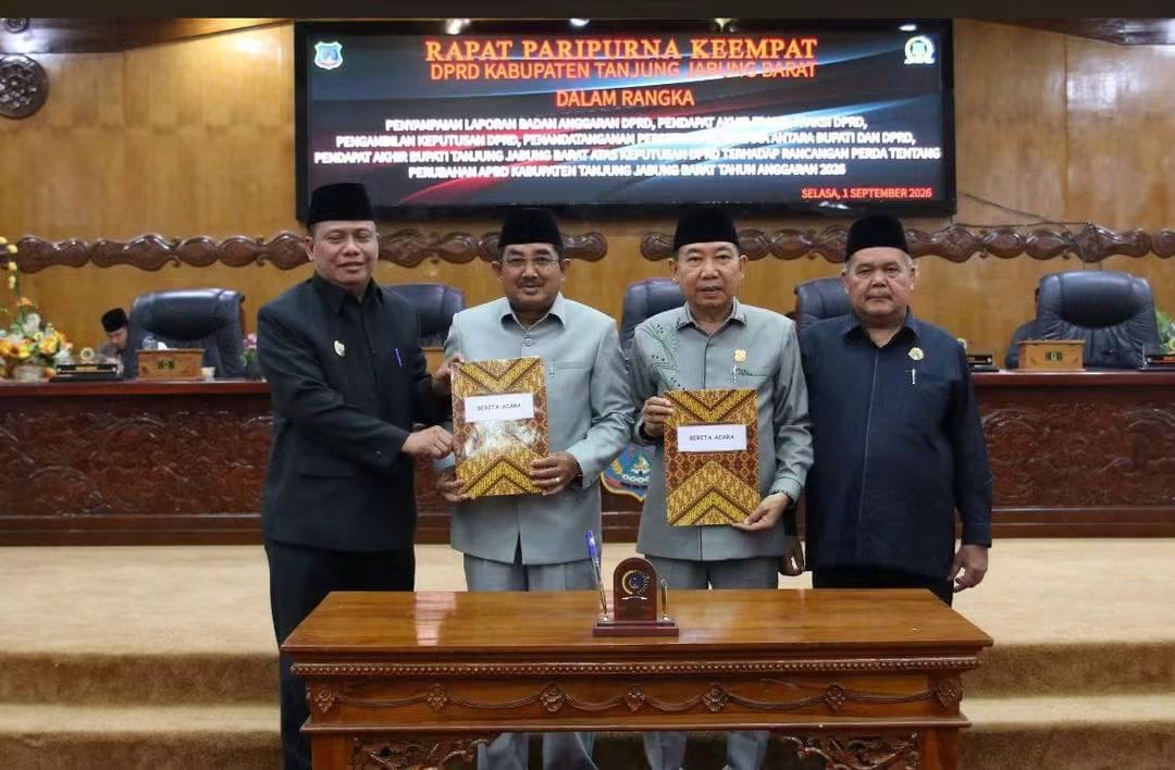 Perubahan APBD 2026 Disahkan, DPRD dan Pemkab Tanjab Barat Sepakat