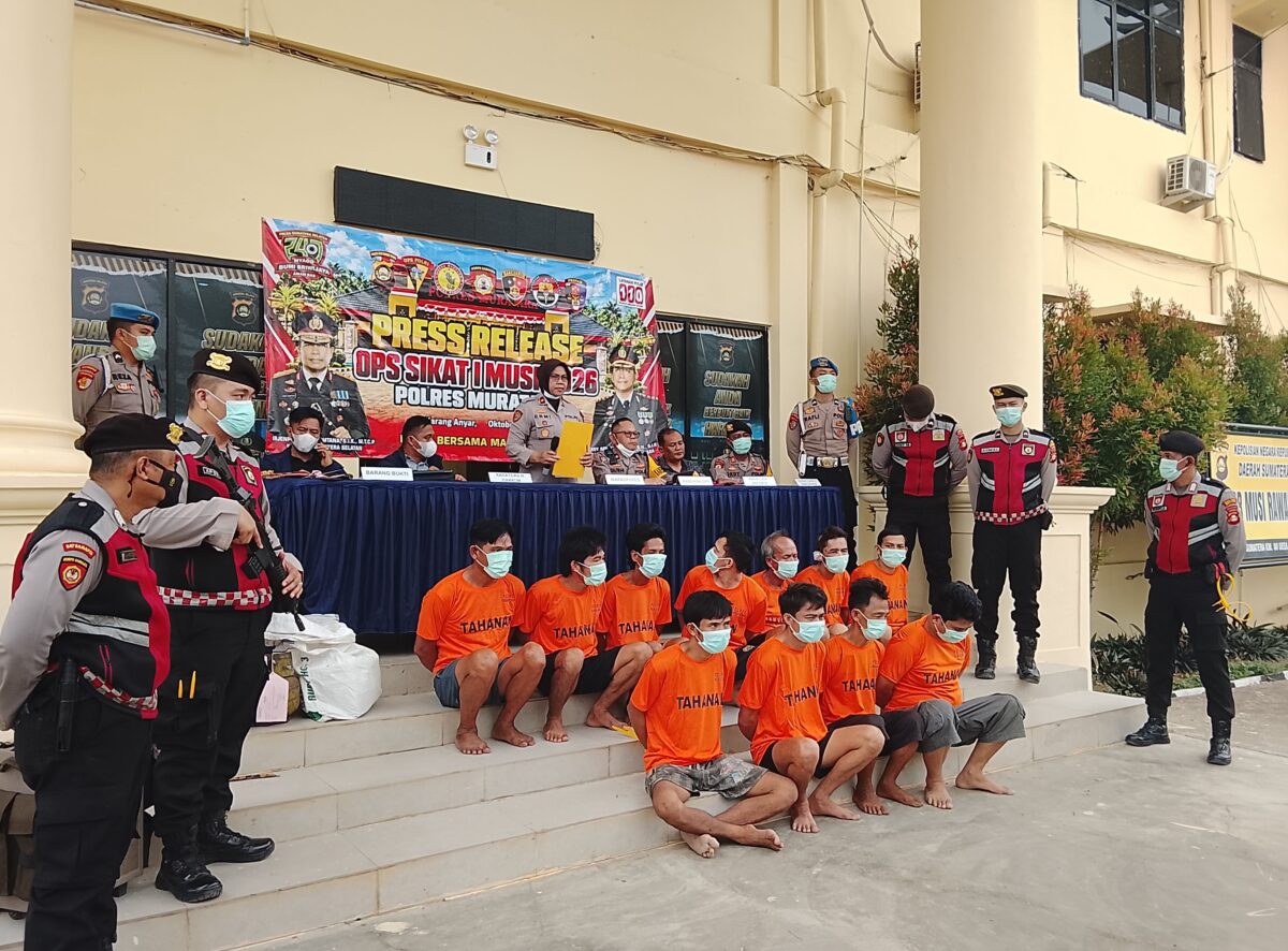 Polres Muratara Ungkap 16 Kasus Kejahatan 3C Selama Ops Sikat Musi 2026, 17 Tersangka Ditahan