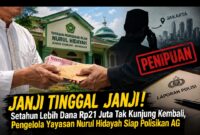 Janji Tinggal Janji! Setahun Lebih Dana Pembangunan Gedung Tak Kunjung Kembali, Pengelola Yayasan Siap Polisikan AG