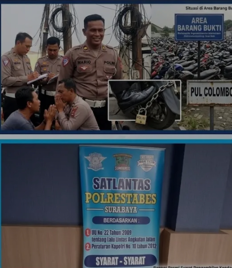 Denda Tilang Lunas, Motor Masih Ditahan Sebulan di Colombo Surabaya.